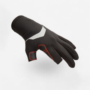 Guantes Neopreno 1 mm Vela Adulto Sailing 900 Negro Dos Dedos Cortados