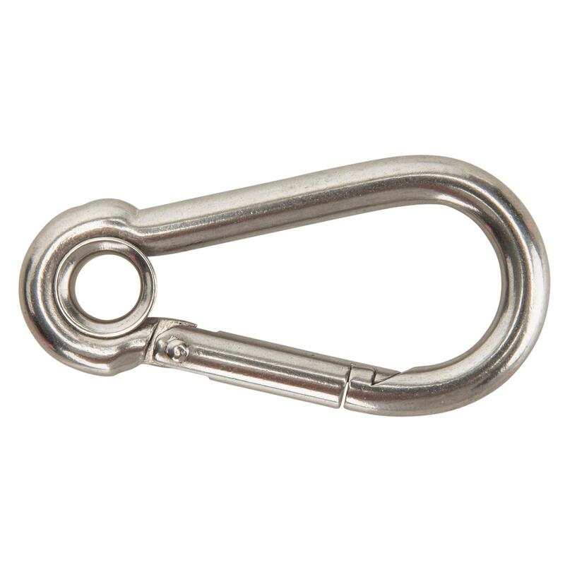 Szemes karabiner hajózáshoz, rozsdamentes acél, 6 mm