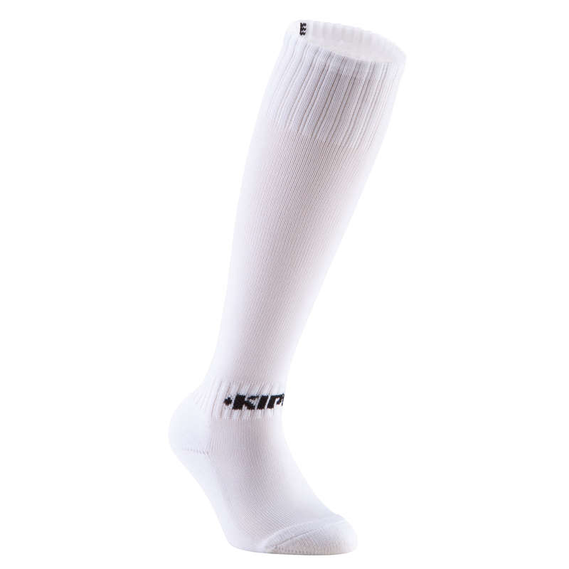 Getry piłkarskie dla dzieci F500 białe KIPSTA JR FOOTBALL SOCKS Piłka