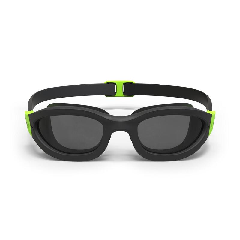 Lunettes de natation 100 EASYDOW Taille L Noir Vert