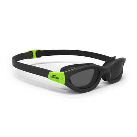 Lunettes de natation 100 EASYDOW Taille L Noir Vert