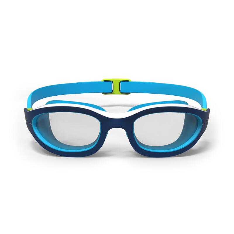 Lunettes de natation 100 EASYDOW Taille L Bleu Blanc