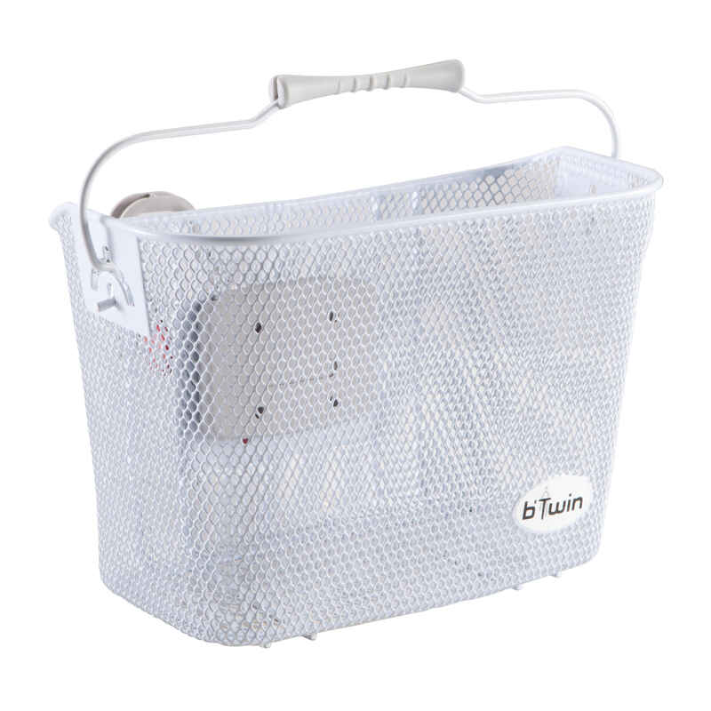 Metal Kids' Bike Basket - White