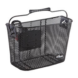 Metal Kids' Bike Basket - Hitam