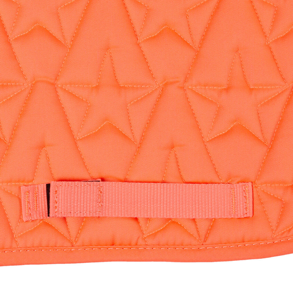 100 Star Horse Riding Saddle Cloth for Horse and Pony - Neon Orange