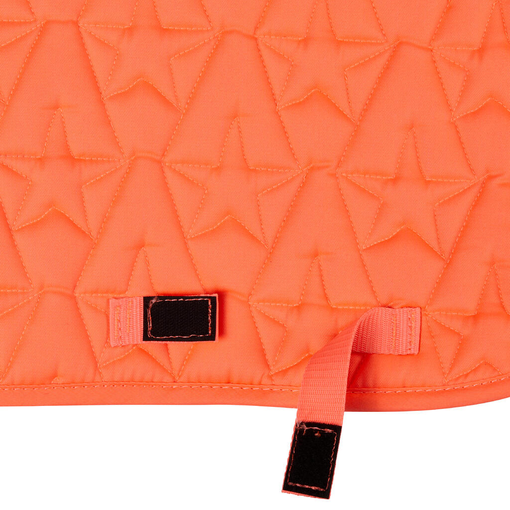 100 Star Horse Riding Saddle Cloth for Horse and Pony - Neon Orange