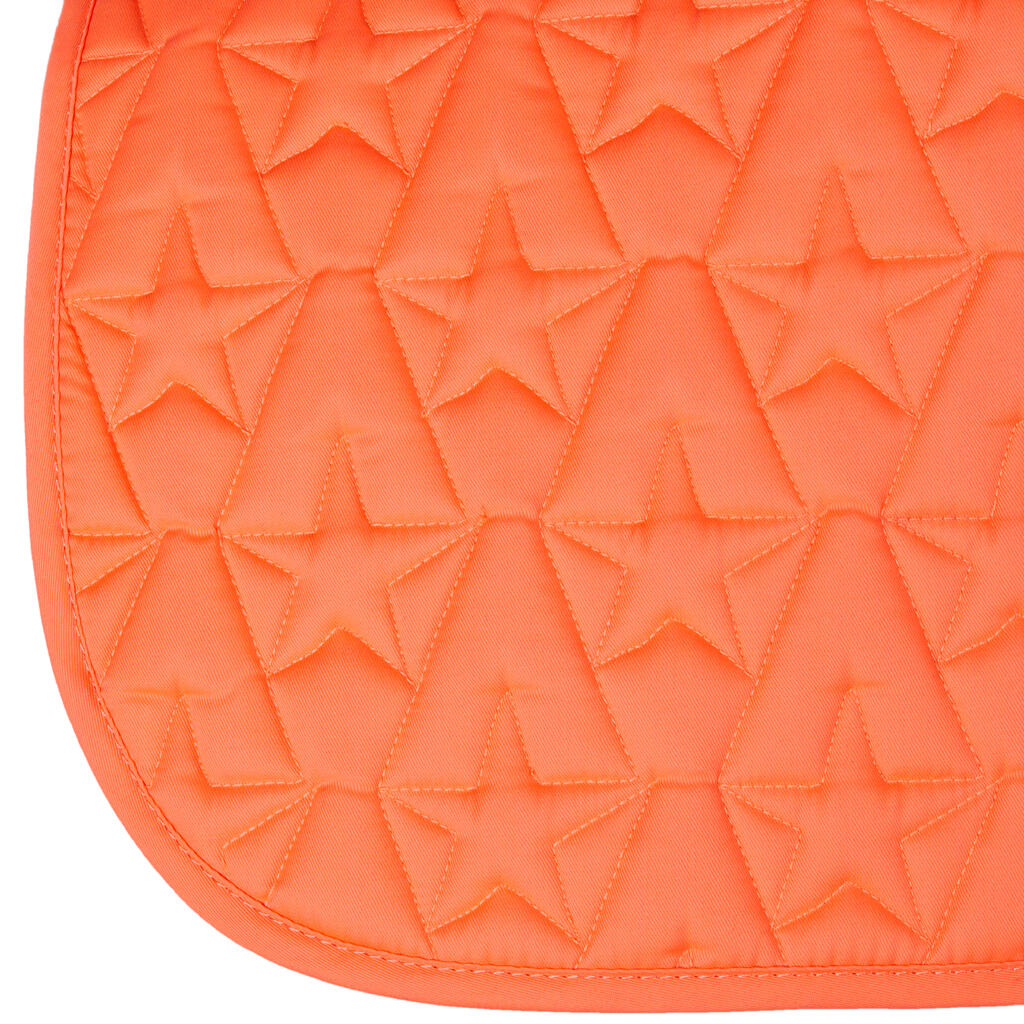 100 Star Horse Riding Saddle Cloth for Horse and Pony - Neon Orange