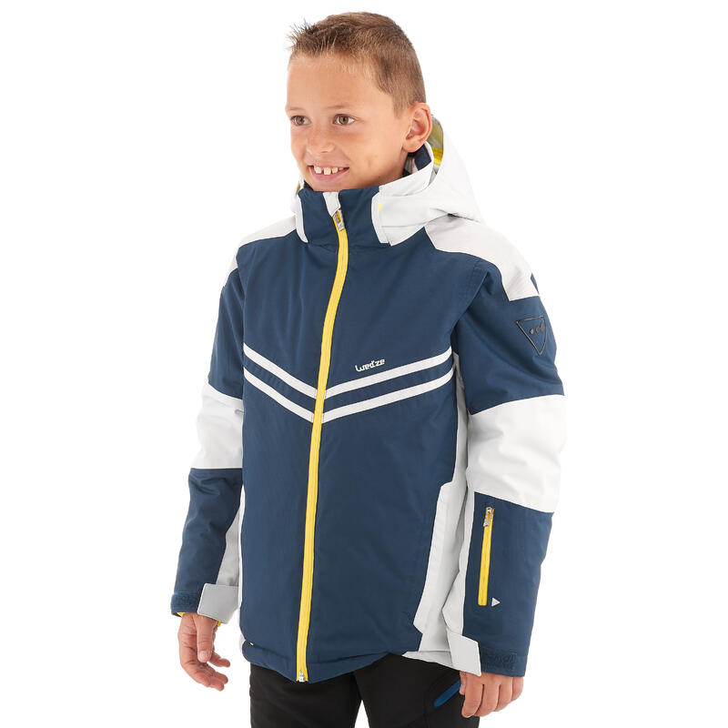 CHAQUETA ESQUÍ Y NIEVE WED'ZE 900 NIÑOS 8 A 14 AÑOS AZUL Y GRIS