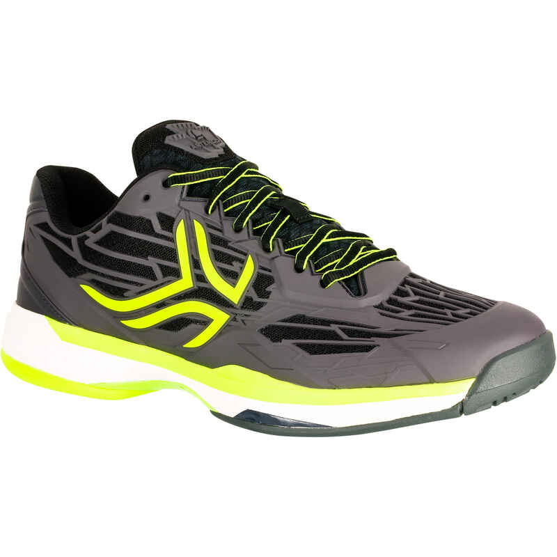 TS990 Multi-Court Tennis Shoes - Black/Yellow - Decathlon