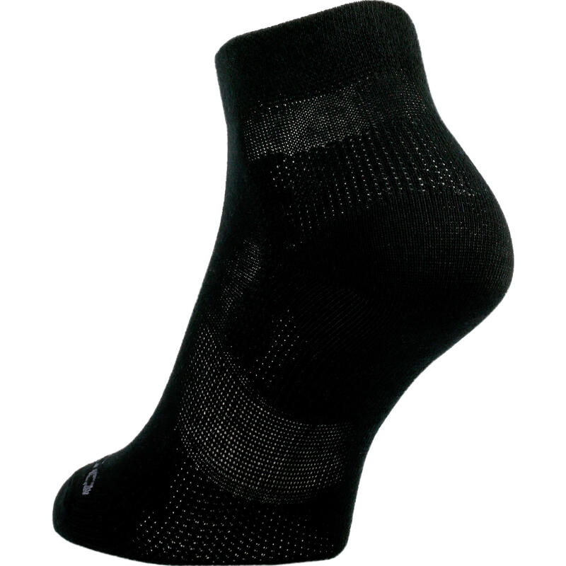 Chaussettes de sport mi-hautes artengo rs 160 noir lot de 3