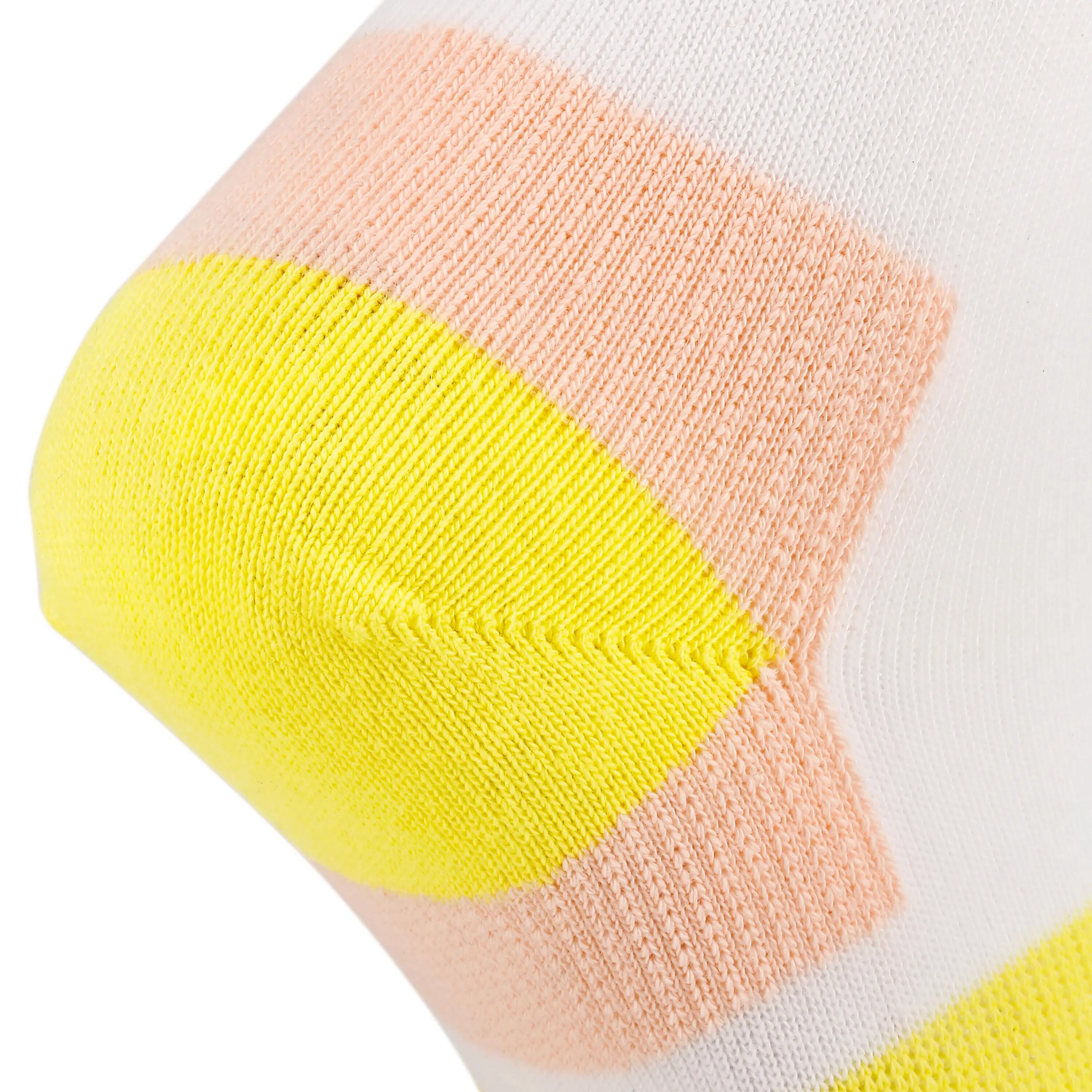 RS 160 Junior High Sports Socks Tri-Pack - Pink/Yellow 6/9