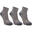 Kids' Mid Tennis Socks RS 160 Tri-Pack - Grey