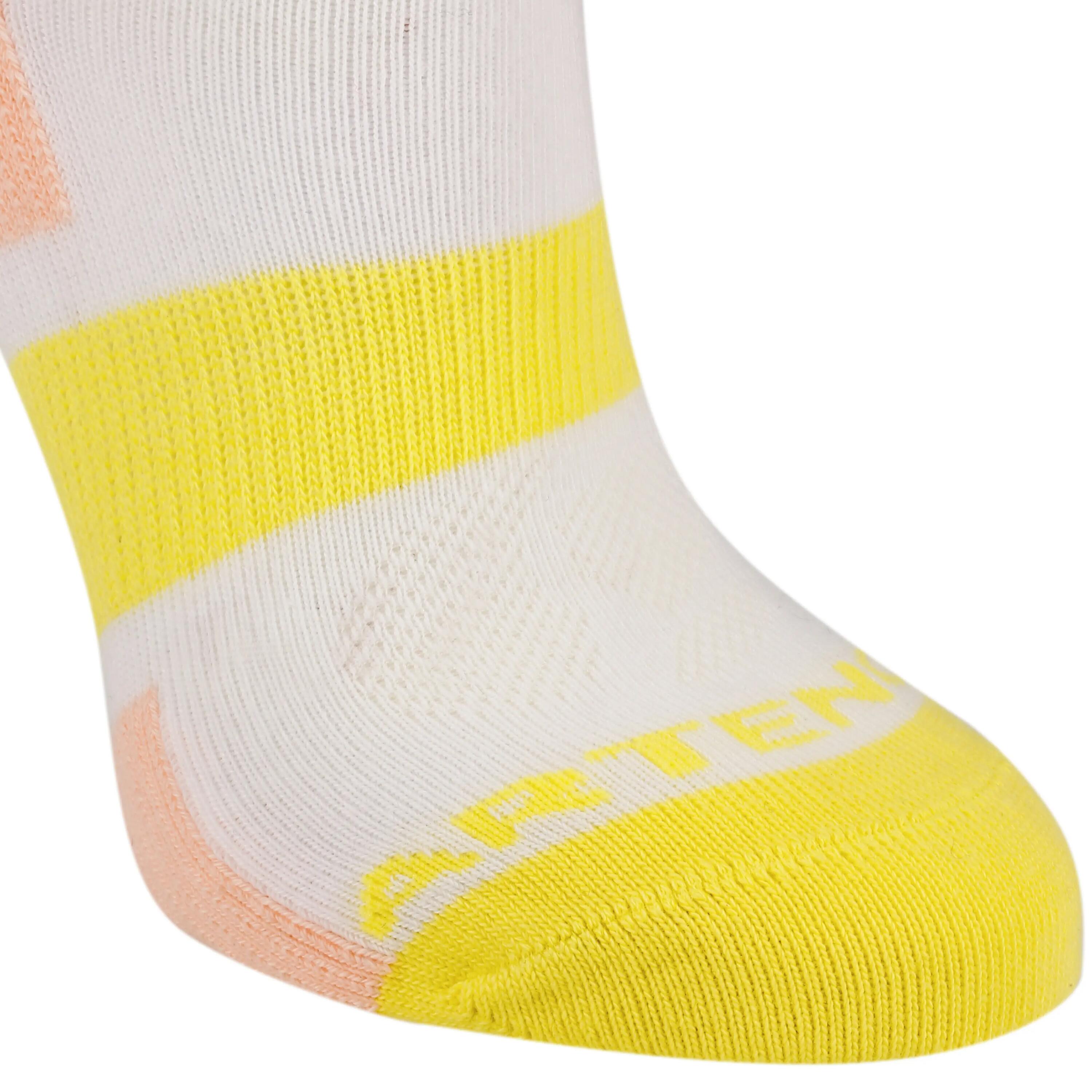 RS 160 Junior High Sports Socks Tri-Pack - Pink/Yellow 7/9