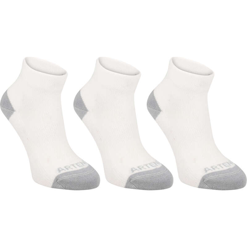 ARTENGO Kids' Mid Tennis Socks RS 160 Tri-Pack - White...