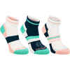 RS 160 Junior Mid-Length Sports Socks Tri-Pack - Pink/Green