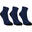 Calcetines media caña de Niños Pack de 3 Artengo RS160 azul marino