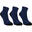 CHAUSSETTES TENNIS ENFANT MI-HAUTES ARTENGO RS 160 MARINE LOT DE 3