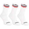Športové tenisové ponožky pre dospelých Artengo RS500 vysoké biele 3 páry