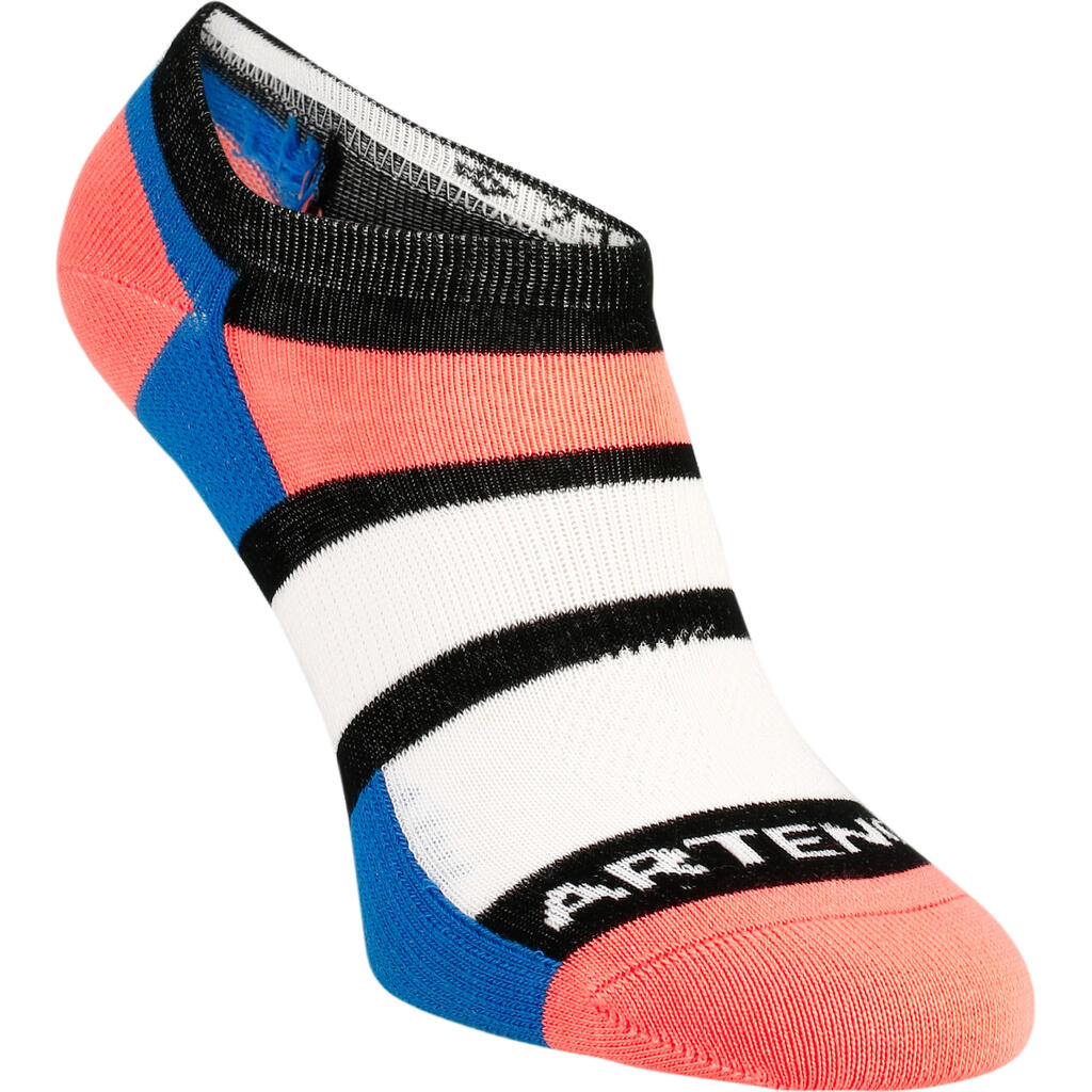 Tennissocken RS 160 Low 3er-Pack Damen blau/koralle