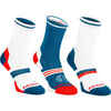 Ψηλές αθλητικές κάλτσες RS 160 3 ζεύγη - Μπλε/Πορτοκαλί