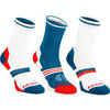 Tennissocken RS 160 High 3er-Pack Erwachsene blau/orange