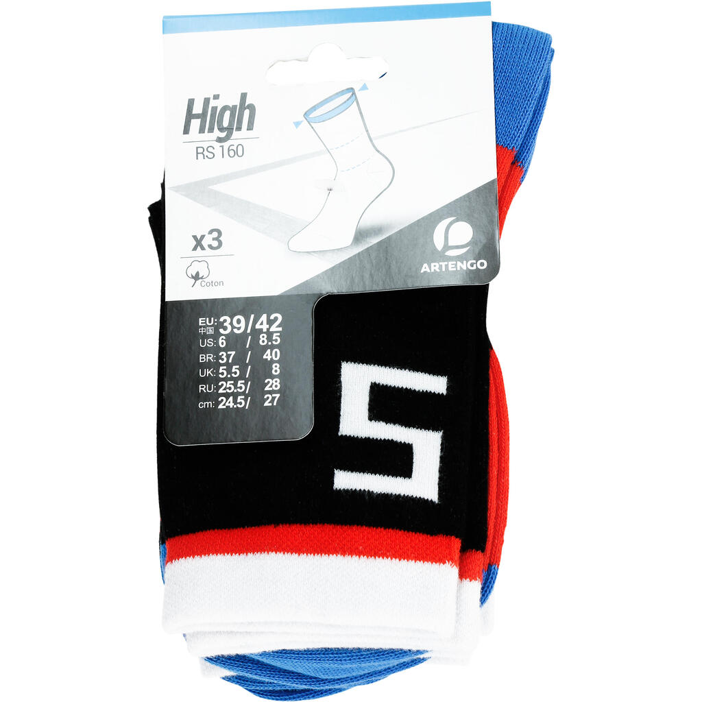 Tennissocken RS 160 High 3er Pack schwarz score