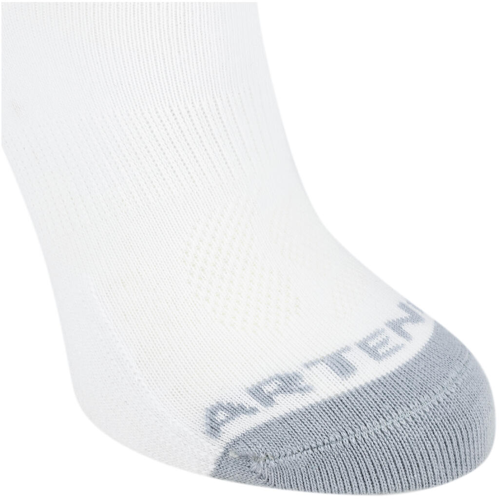 ČARAPE ZA TENIS RS 160 DUBOKE TRI PARA DEČJE - CRNE/SIVE