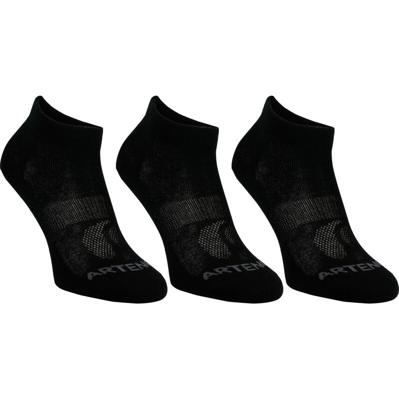 CHAUSSETTES DE SPORT MI-HAUTES ARTENGO RS 160 NOIRES LOT DE 3 CHAUSSETTES DE SPORT MI-HAUTES ARTENGO RS 160 NOIRES LOT DE 3