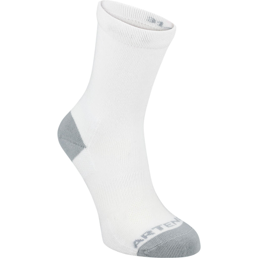 ČARAPE ZA TENIS RS 160 DUBOKE TRI PARA DEČJE - CRNE/SIVE