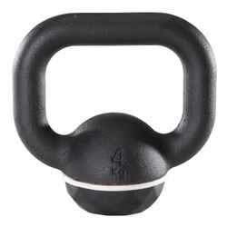 Cast Iron & Rubber Base Kettlebell - 4 kg