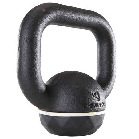 Cast Iron & Rubber Base Kettlebell - 4 kg