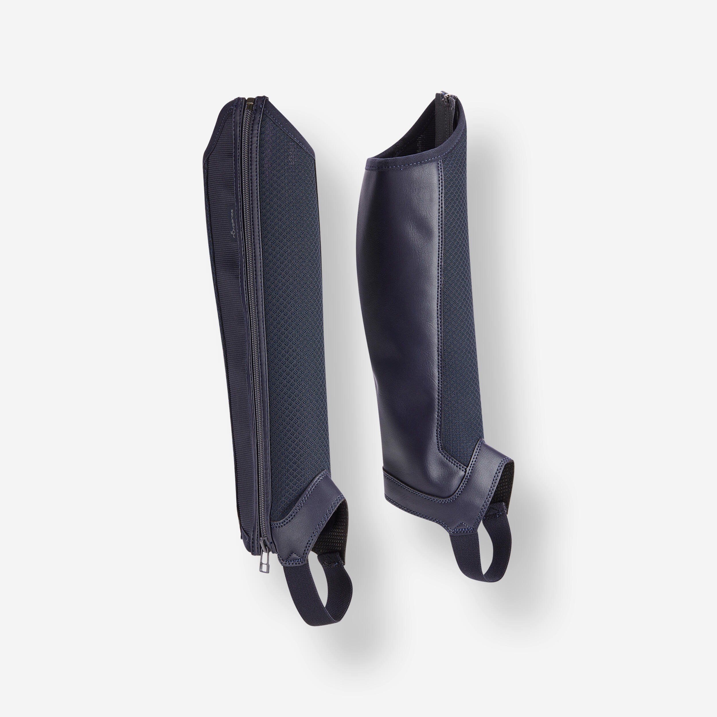 Fouganza - Mini-chaps Équitation Mesh Enfant - 100 Marine - Mini-chaps - Sport Equestre - Bleu-noir - 14ans/h 38cm - Decathlon