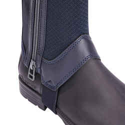 Kids' Horse Riding Mesh Half Chaps 100 - Navy