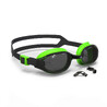 500 B-FIT Swimming Goggles, Black Green, Smoke Lenses