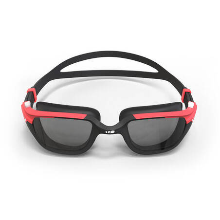 SPIRIT 500 ADULT SWIMMING GOGGLES - SMOKED LENSES - RED / BLACK