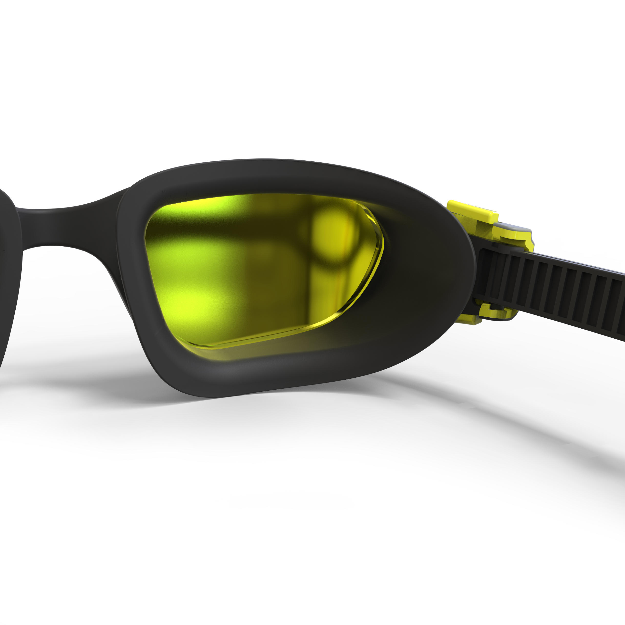 500 SPIRIT Swimming Goggles, Size L - Black, Grey, Mirror Lenses 6/7
