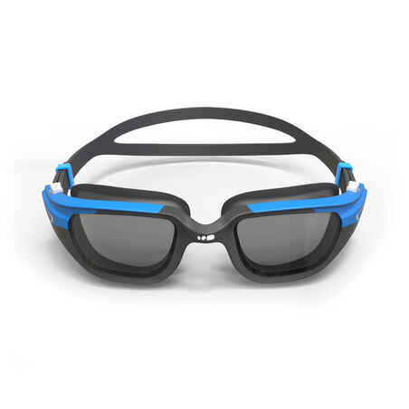 500 SPIRIT Swimming Goggles, Size S Black Blue, Smoke Lenses