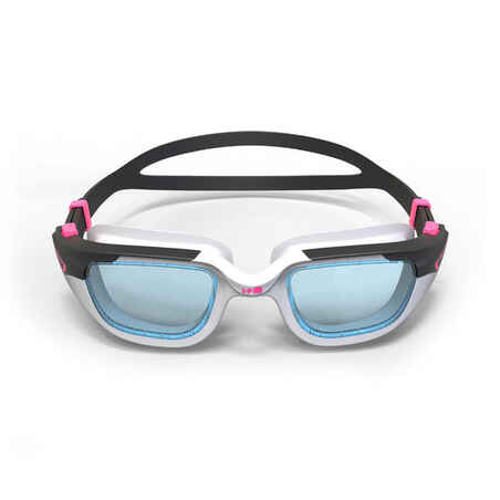 Kids' Swimming Goggles Clear Lenses SPIRIT Black White