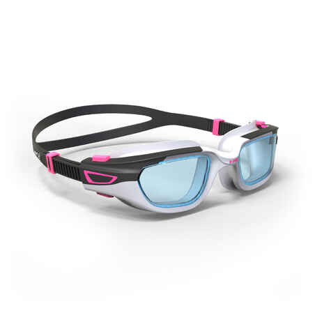 Kids' Swimming Goggles Clear Lenses SPIRIT Black White