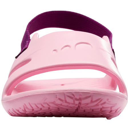 Baby's Swimming Sandals - Pink with Purple Elastic