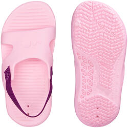 Baby's Swimming Sandals - Pink with Purple Elastic