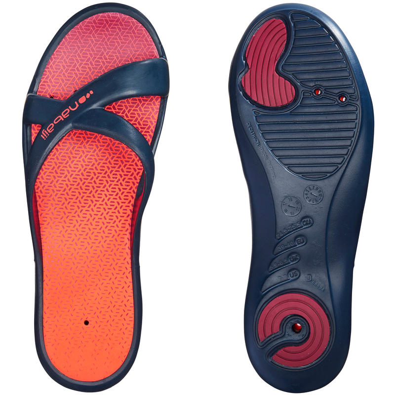SANDALES NATATION FEMME METASLAP SSP 500 MARINE IMPRIMÉ HEXA SANDALES NATATION FEMME METASLAP SSP 500 MARINE IMPRIMÉ HEXA