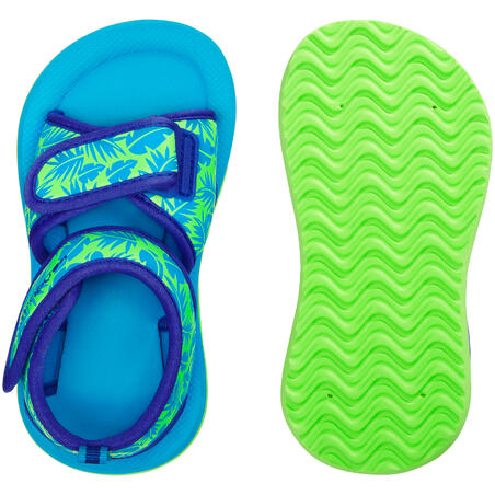 Baby Printed Swimming Sandals Green Leaves Decathlon