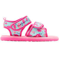 Baby Swimming Sandals - Pink flamingo print