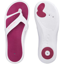 TONGS NATATION FEMME TONGA 500 BLANC VIOLET