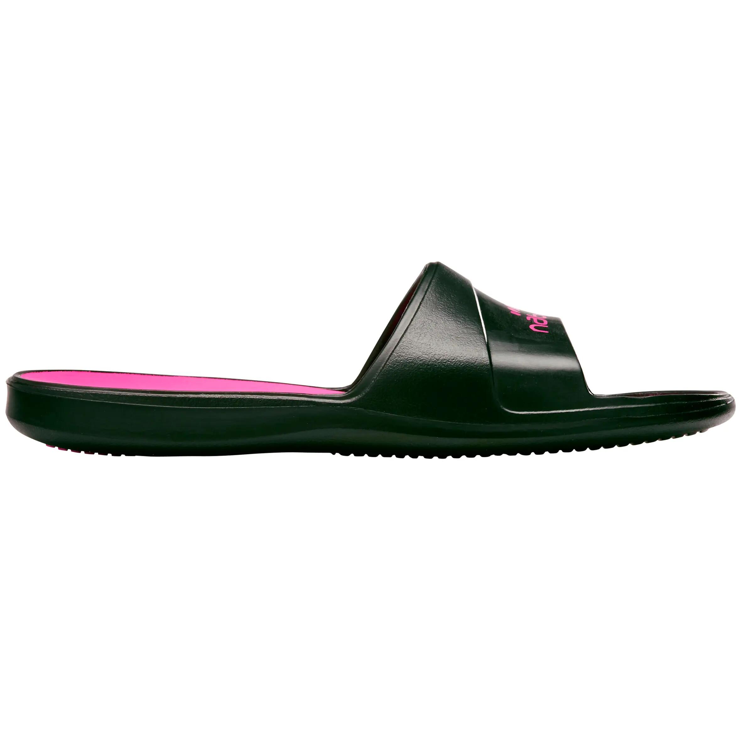 GIRL'S SLAP 500 POOL SANDALS - BLUE PINK 3/4