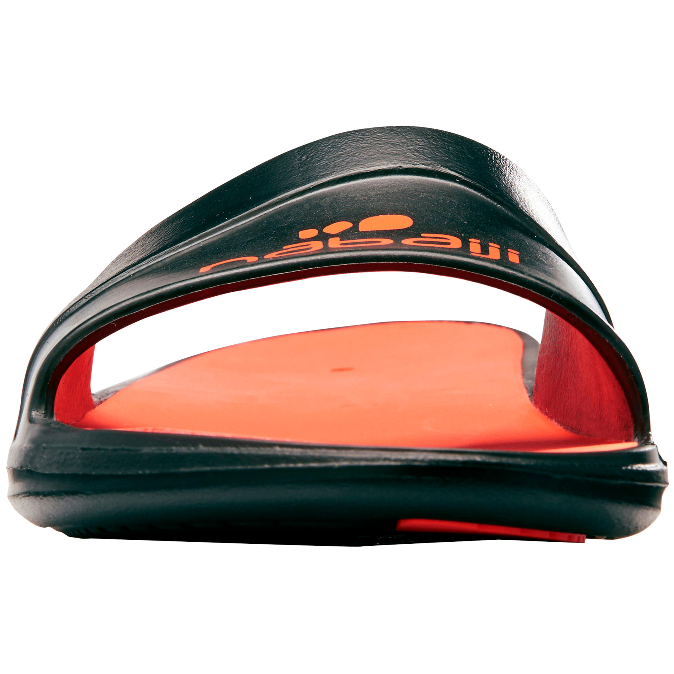 BOY’S SLAP 500 POOL SANDALS BLACK ORANGE 4/4