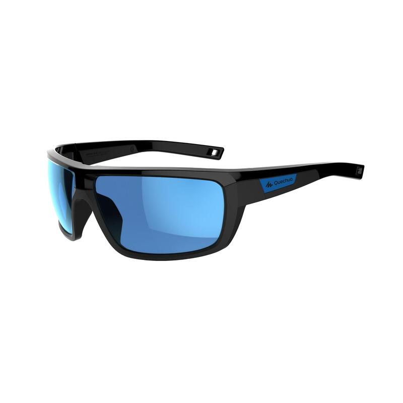 Lentes de sol de senderismo adulto HIKING 300 negro y azul. Categoría 3 Lentes de sol de senderismo adulto HIKING 300 negro y azul. Categoría 3
