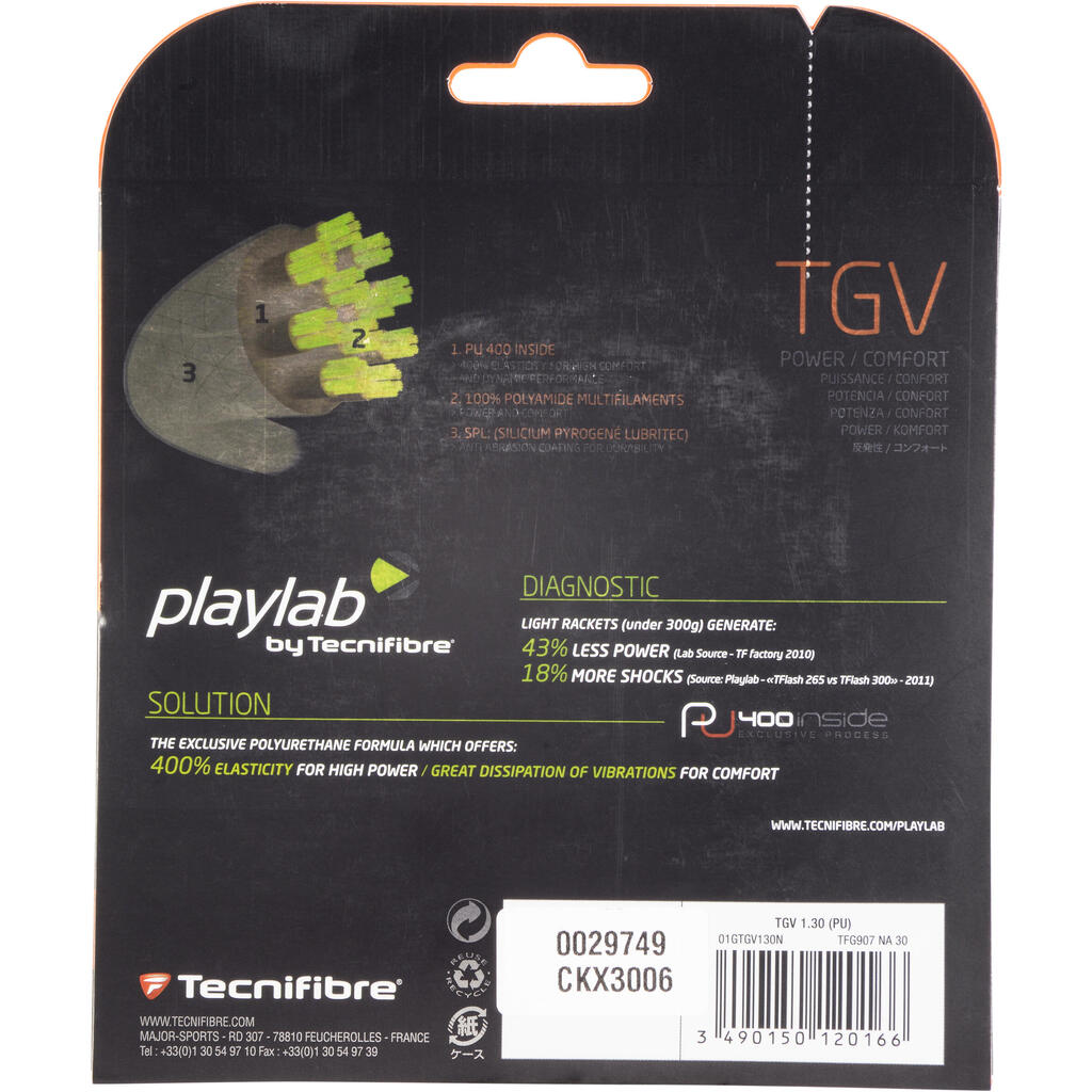 TGV 1.30 mm Multifilament Tennis String - Natural