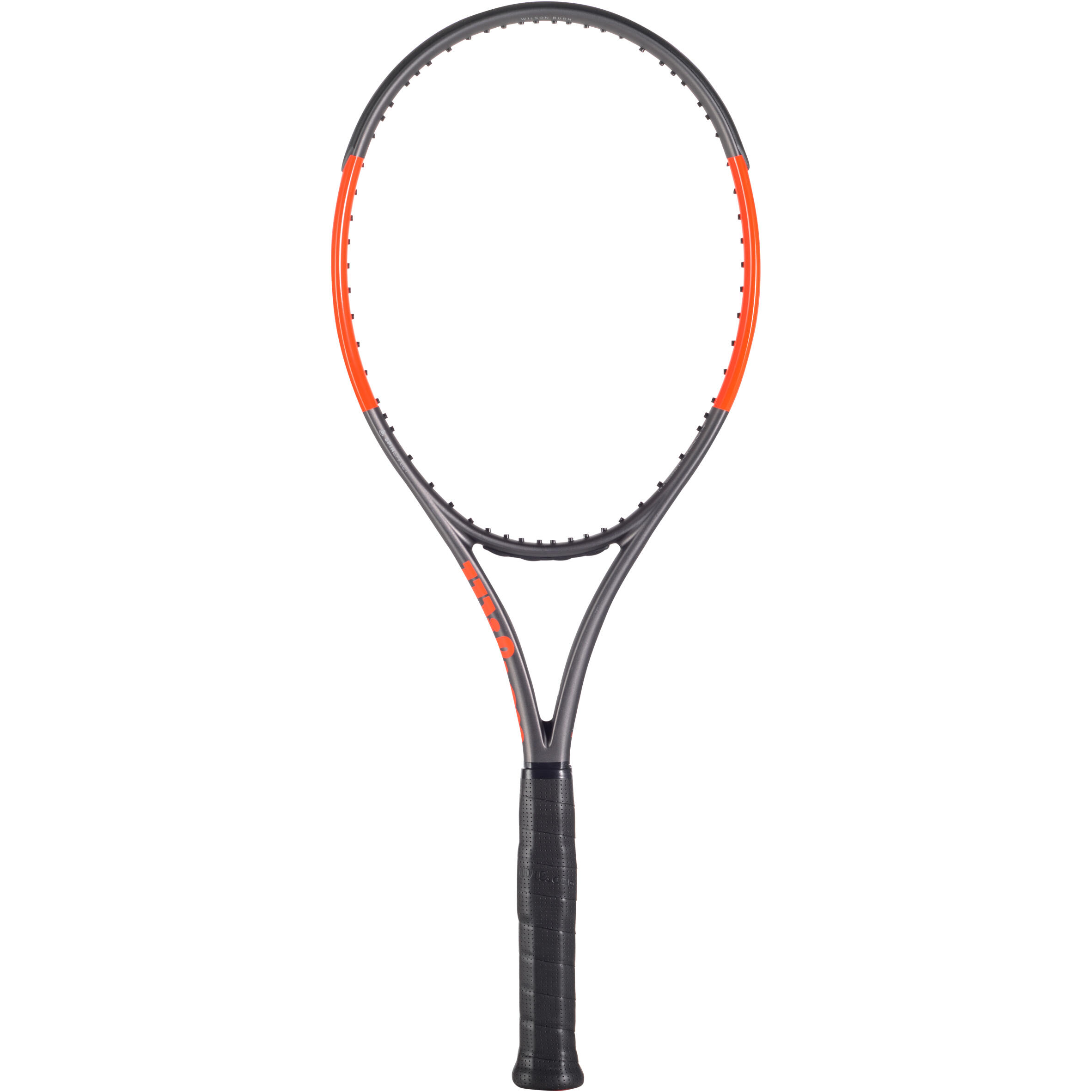 RAQUETTE DE TENNIS ADULTE BURN 100 LS GRIS ORANGE